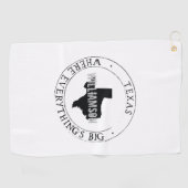 De staat Texas Golf Towel, gepersonaliseerd Golfhanddoek (Horizontaal)