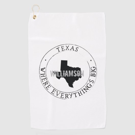De staat Texas Golf Towel, gepersonaliseerd Golfhanddoek (Voorkant)