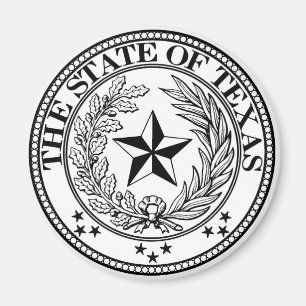 De staat Texas Magnet White Magneet
