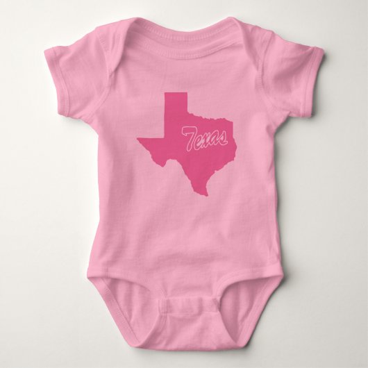 De staat Texas Shape Baby Bodysuit (Voorkant)