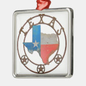 De staat Texas Wough Iron Metalen Ornament (Links)