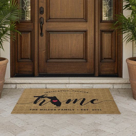 De staat van herkomst van Florida Personaliseerd Deurmat