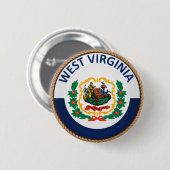 De staat West Virginia Flag Seal Button (Voorkant /achterkant)