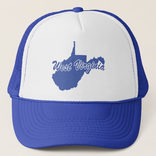 De staat West Virginia Shape Trucker Hat Trucker Pet (Voorkant)