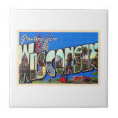 De staat Wisconsin  groot Briefkaart Tegeltje (Voorkant)