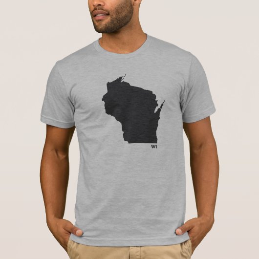 De staat Wisconsin T-shirt (Voorkant)
