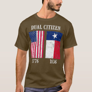 De staatsburger van de VS en de staat Teas T-shirt