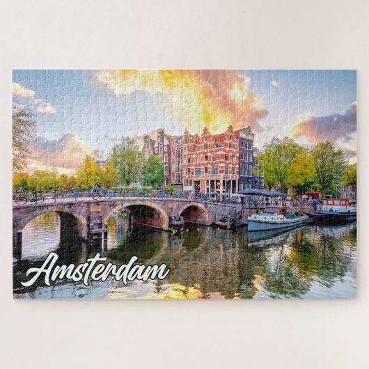 de stad Amsterdam , Nederland Legpuzzel (Horizontaal)