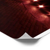 De stad Amsterdam 's nachts in Nederland Poster (Hoek)