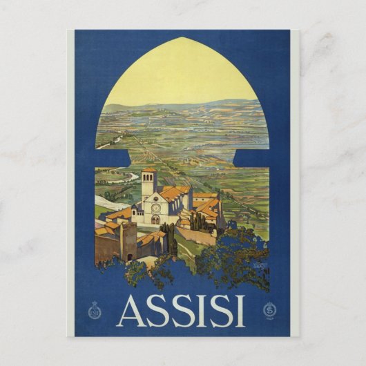 De stad Assisi,  Briefkaart (Voorkant)
