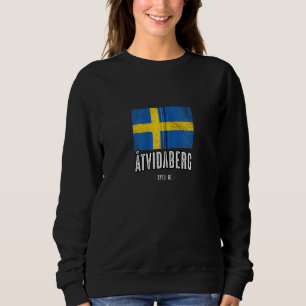 de stad Åtvidaberg Zweden de Zweedse vlag Merch gr Trui
