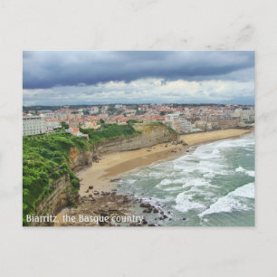 De stad Biarritz - een panoramisch uitzicht Briefkaart