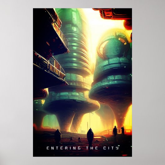 De stad binnenkomen poster (Voorkant)