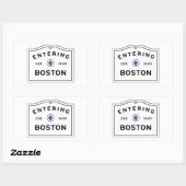 De stad Boston MA binnenkomen Rechthoekige Sticker (Vel)