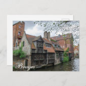 De stad Brugge in België Briefkaart (Voorkant / Achterkant)