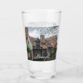 De stad Brugge in België Glas (Achterkant)