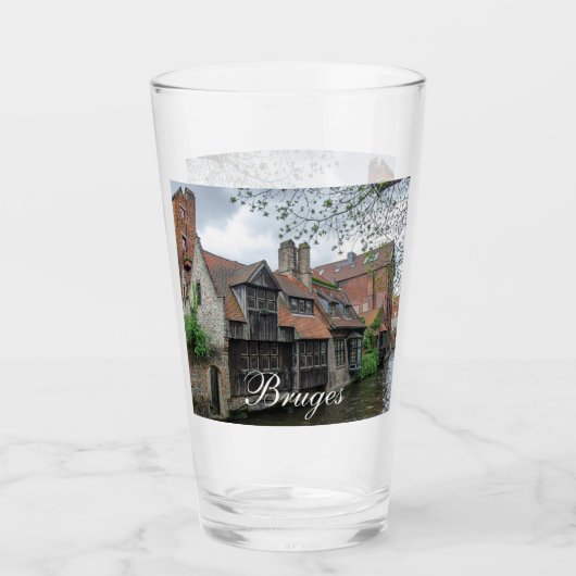 De stad Brugge in België Glas (Voorkant)