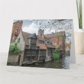 De stad Brugge in België Kaart (Achterkant)