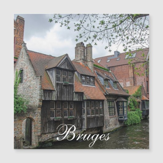 De stad Brugge in België Magnet (Voorkant)