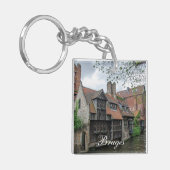 De stad Brugge in België Sleutelhanger (Voorkant Links)