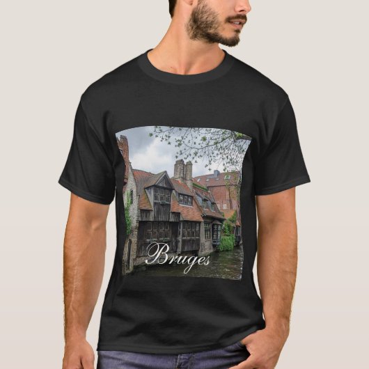 De stad Brugge in België T-shirt (Voorkant)