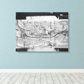 De stad Carcassonne, 1462 Canvas Afdruk (Insitu (Houten vloer))