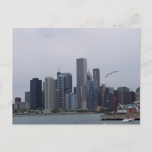 De stad Chicago Briefkaart (Voorkant)
