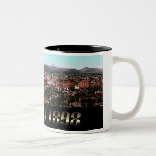 De stad Denver 1898 Tweekleurige Koffiemok