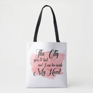 De stad gaat naar Canvas tas in bed