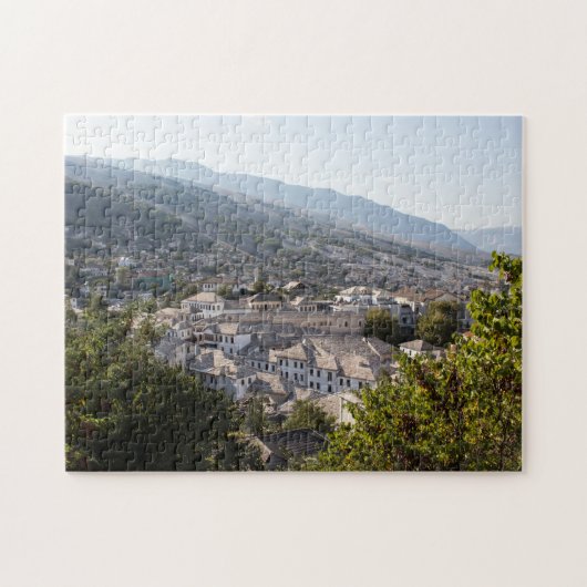 De stad Gjirokaster, Albanië Legpuzzel (Horizontaal)