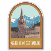 De stad Grenoble Frankrijk is mijn trotse thuissta Sticker (Voorkant)