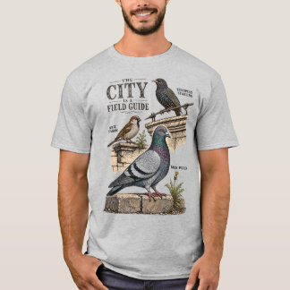 De Stad is een Veldgids Vintage Stads Vogels T-shirt
