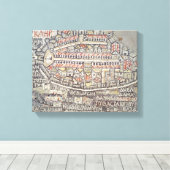 De stad Jeruzalem en het omliggende gebied Canvas Afdruk (Insitu (Houten vloer))