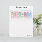 De stad Letterhead Persoonlijk Briefhoofd (Staand voorkant)