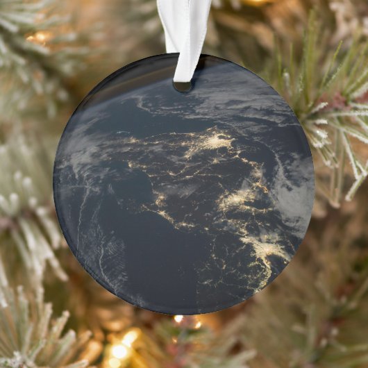 De stad licht 's nachts in Japan. Ornament (Boom)