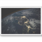 De stad licht 's nachts in Japan. Sticker (Voorkant)