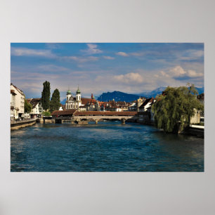 De stad Lucerne Poster