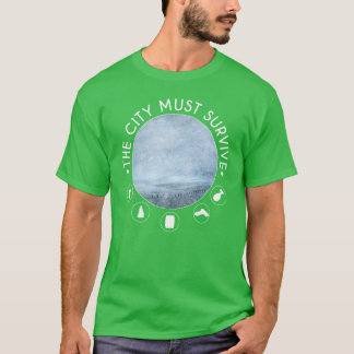 De stad moet originele Frostpunk-geïnspireerde ove T-shirt