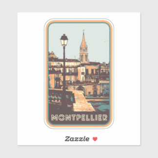 De stad Montpellier Frankrijk is mijn trotse thuis Sticker