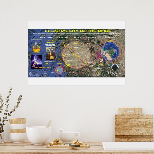 De stad New Jerusalem - Bride Poster (Keuken)