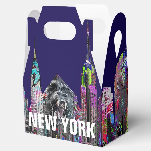De stad New York in graffiti Bedankdoosjes (Geopend)