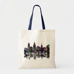 De stad New York in graffiti Tote Bag