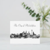 De stad Philadelphia Briefkaart (Staand voorkant)
