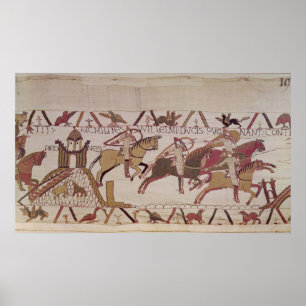 De stad Rennes en de soldaten van Duke William Poster