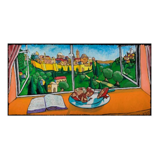 De stad Sangen, het Poster Jonathan Kis-Lev Perfect Poster (Voorkant)