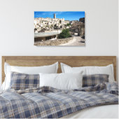 De stad Sassi di Matera Canvas Afdruk (Insitu (Slaapkamer))