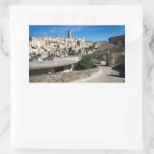 De stad Sassi di Matera Rechthoekige Sticker (Tas)
