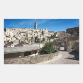 De stad Sassi di Matera Rechthoekige Sticker (Voorkant)