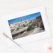 De stad Sassi di Matera Rechthoekige Sticker (Envelop)