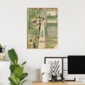 De stad Secota Poster (Thuiskantoor)